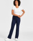 Фото #1 товара Petite High-Rise Pull-On Bootcut Ponte Pants, Created for Macy's