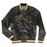 Фото #1 товара Mitchell & Ness Lightweight Satin Button Up Jacket Mens Black Casual Athletic Ou