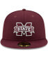 Фото #3 товара Men's Maroon Mississippi State Bulldogs Logo Basic 59FIFTY Fitted Hat