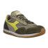 Diadora Equipe H Dirty Stone Wash Evo Lace Up Mens Green Sneakers Casual Shoes