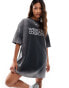 ASOS DESIGN Weekend Collective extreme acid wash t-shirt dress