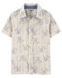 Фото #7 товара Рубашка с кнопками Kid Palm Print Chambray Shirt Carter's для мальчиков