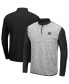 Фото #2 товара Men's Heather Gray, Black Hawaii Warriors Prospect Quarter-Zip Jacket