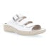 Propet Breezy Walker Slide Womens White Casual Sandals WSO061L-105