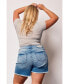 ფოტო #3 პროდუქტის Plus Size Denim Shorts