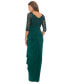 ფოტო #2 პროდუქტის Petite Scoop-Neck 3/4-Sleeve Sheath Dress