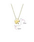Irish Lucky Shamrock Good Luck Charm Four Leaf Clover Pendant Necklace For Women Yellow Gold Plated .925 Sterling Silver