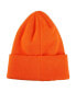 Men's Anime Cartoon Symbol Patch Orange Cuffed Beanie