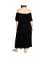 Фото #2 товара Plus Size Boardwalk Plain Maxi Dress