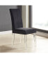 Фото #13 товара Dalia Modern and Contemporary Dining Chair in Black Velvet with Acrylic Legs - Set of 2