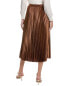 Anne Klein Pleated Skirt Women's Brown Xl