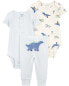 Фото #11 товара Baby 3-Piece Dinosaur Little Outfit Set 18M