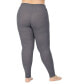 ფოტო #2 პროდუქტის Plus Size Stretch Thermal Mid-Rise Leggings