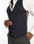 River Island skinny suit waistcoat in navy