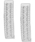 ფოტო #3 პროდუქტის Diamond Baguette Hoop Earrings (1/2 ct. t.w.) in Sterling Silver