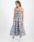 ფოტო #3 პროდუქტის Women's Plaid-Print Ruffle-Trim Maxi Dress