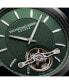 Men's Swiss Automatic Freelancer Calibre RW1212 Green Canvas Strap Watch 43mm