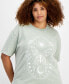 Фото #3 товара Trendy Plus Size Cotton Butterfly-Graphic T-Shirt