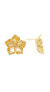 ფოტო #1 პროდუქტის Polished Flower Motif Stud Earrings