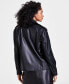 Фото #2 товара Petite Faux-Leather Moto Jacket, Created for Macy's