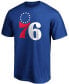 Фото #2 товара Men's Tobias Harris Royal Philadelphia 76ers Team Playmaker Name and Number T-shirt