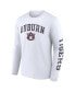 Фото #2 товара Men's White Auburn Tigers Distressed Arch Over Logo Long Sleeve T-shirt