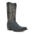 Фото #2 товара Dingo The Duke Embroidered Lizard Print Snip Toe Cowboy Mens Blue Casual Boots