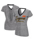 ფოტო #2 პროდუქტის Women's Heather Black Joey Logano Halftime Back Wrap T-shirt