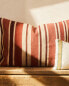 Фото #8 товара Декоративная подушка ZARAHOME с контрастной полосатой вышивкой