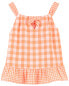 Фото #6 товара Футболка для малышей Carterʻs Baby Gingham Peplum Tank