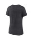 ფოტო #3 პროდუქტის Women's Heather Charcoal Nebraska Huskers Evergreen Campus V-Neck T-shirt