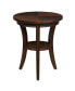 Фото #2 товара 16" Espresso Side Table with Open Shelf in Rustic Design