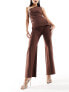Фото #7 товара Vesper flare trouser co-ord in chocolate