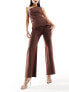 Vesper flare trouser co-ord in chocolate