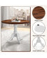 4-Person Dining Table Wooden Kitchen Table with Solid Rubber Wood Frame for Kitchen