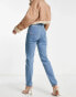 Фото #2 товара ASOS DESIGN Tall slim mom jeans in mid blue