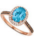 Sky Blue Topaz / Rose Gold