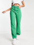 Фото #1 товара Monki Taiki straight leg jeans in bright green