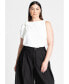 ფოტო #1 პროდუქტის Plus Size Shoulder Tie Boat Neck Top