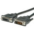VALUE Monitor DVI Cable - DVI (24+1) - Dual Link - M/F 5.0 m - 5 m - DVI-D - DVI-D - Male - Female - Black