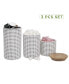 Фото #3 товара Round Canister Set with Lids, 3 Pieces