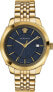 Фото #1 товара Versace Herren Armbanduhr ICON CLASSIC gold, blau 42 mm VEV901423