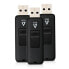 Фото #6 товара V7 VF24GAR-3PK-3E - 4 GB - USB Type-A - 2.0 - 12 MB/s - Slide - Black