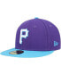 Men's Purple Pittsburgh Pirates Vice 59FIFTY Fitted Hat 7 3/8 - фото #2