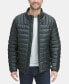 ფოტო #2 პროდუქტის Men's Quilted Faux Leather Puffer Jacket