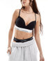 Фото #1 товара Calvin Klein modern cotton fashion plunge push up bralette in black