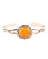 ფოტო #1 პროდუქტის River Rocks Genuine Orange Quartz Abstract Cuff Bracelet
