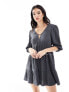 Фото #5 товара IIsla & Bird tiered mini summer dress in charcoal