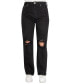 ფოტო #1 პროდუქტის Juniors' Ripped High-Rise Wide-Leg Jeans