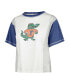 Фото #3 товара Women's White Distressed Florida Gators Vault Premier Tilda T-shirt